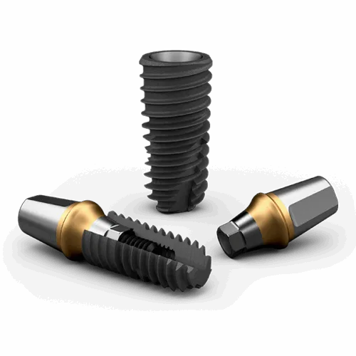 TS implants with transfer abutments